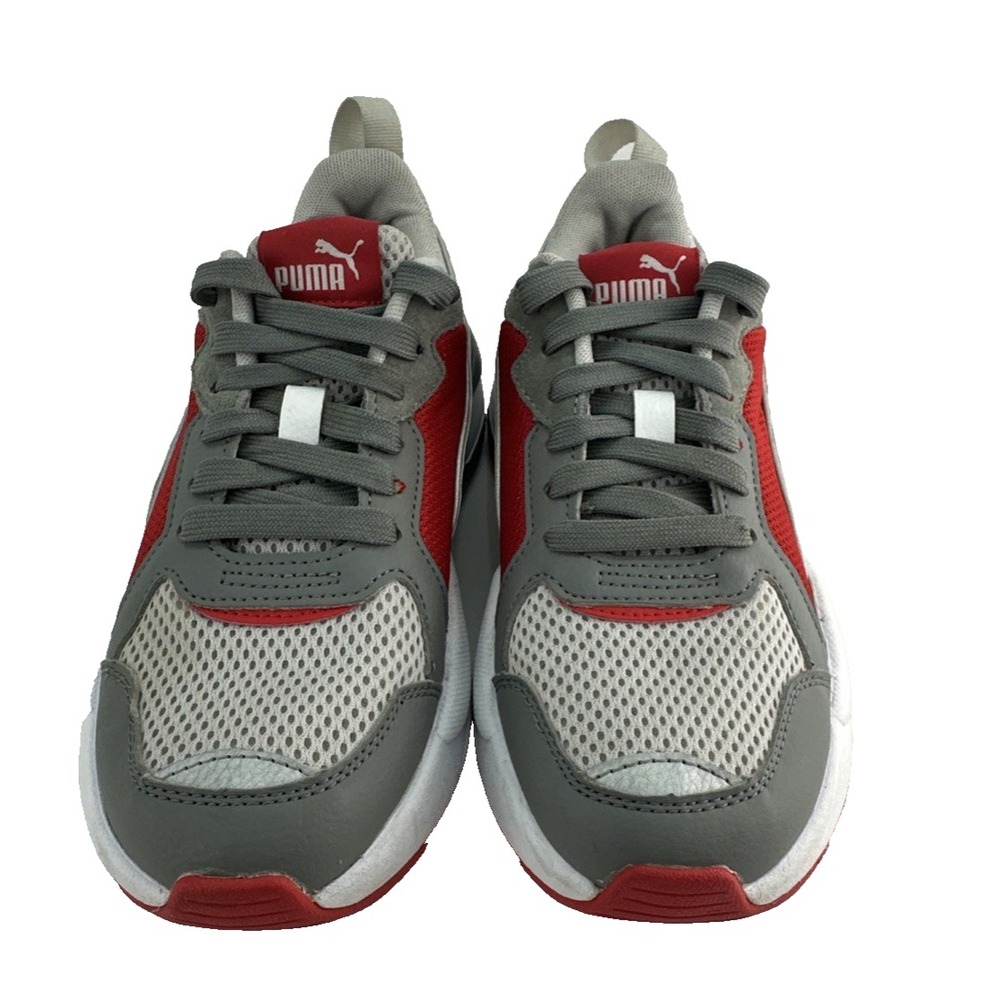 PUMA Women's Sneakers Size 4.5C EU 36 Gray Red Mesh Comfort Foam Running Shoes